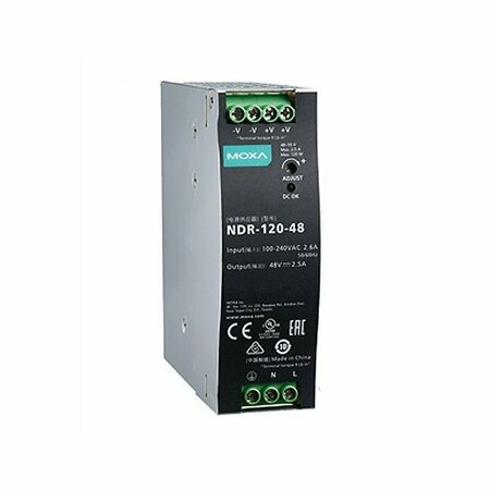 MOXA 120 W/2.5 A Din-Rail 48 Vdc Power Supply, Universal 90 To 264 Vac NDR-120-48